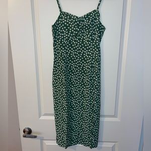 SHEIN Brand new green daisy floral midi dress spaghetti strap